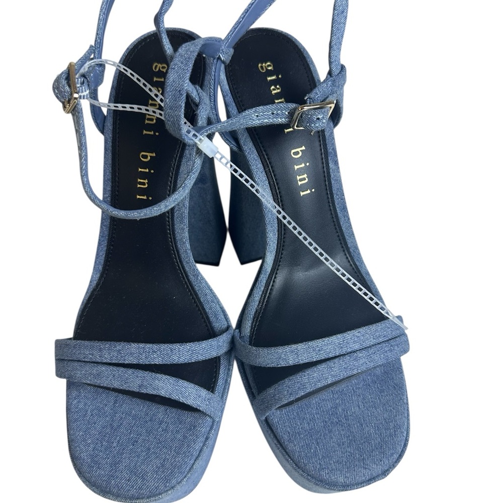 Gianni Bini Blue Heels Retro Platform New W/O Box - Picture 3 of 4